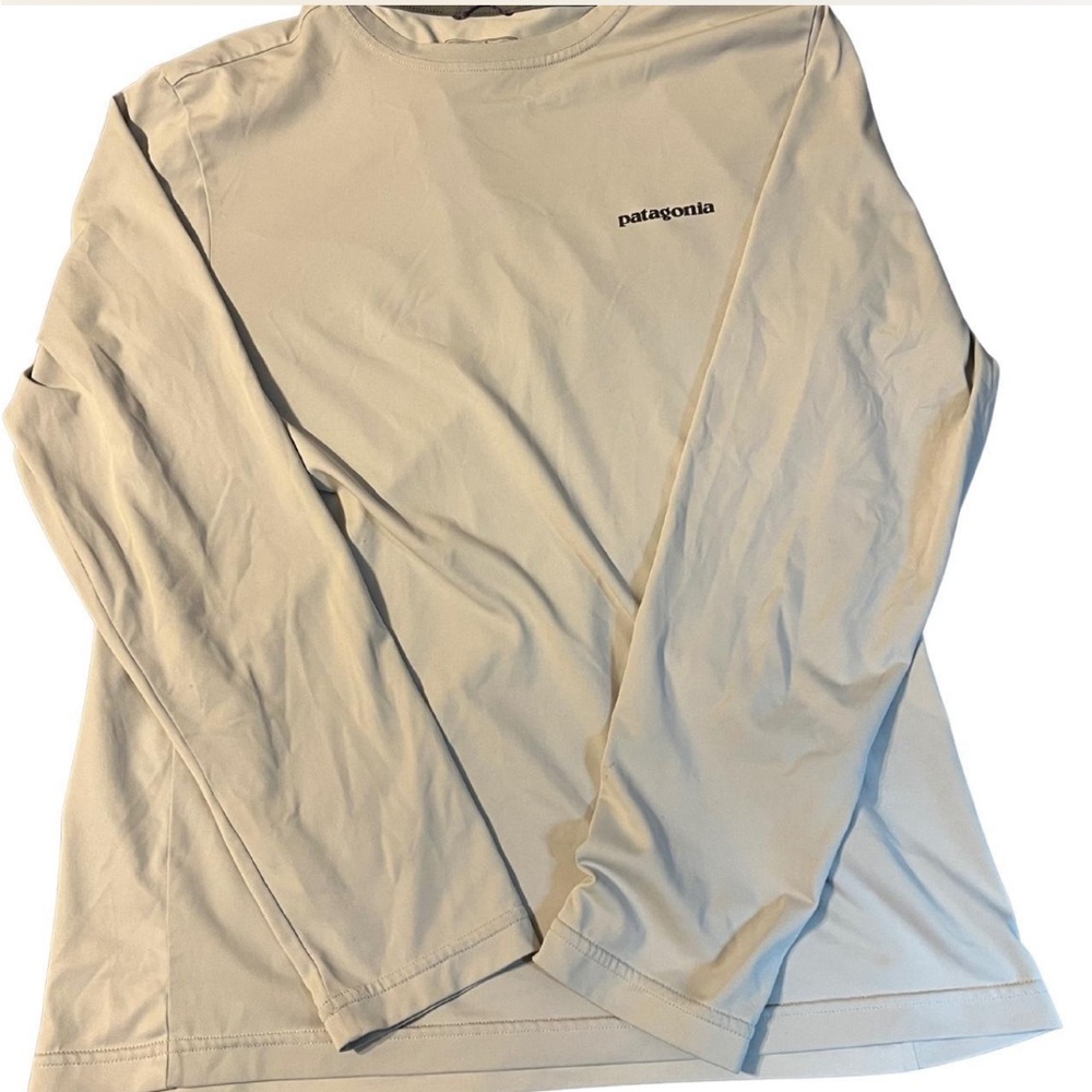 Patagonia Men's Cream Capilene Cool Daily Long Sleeve T shirt